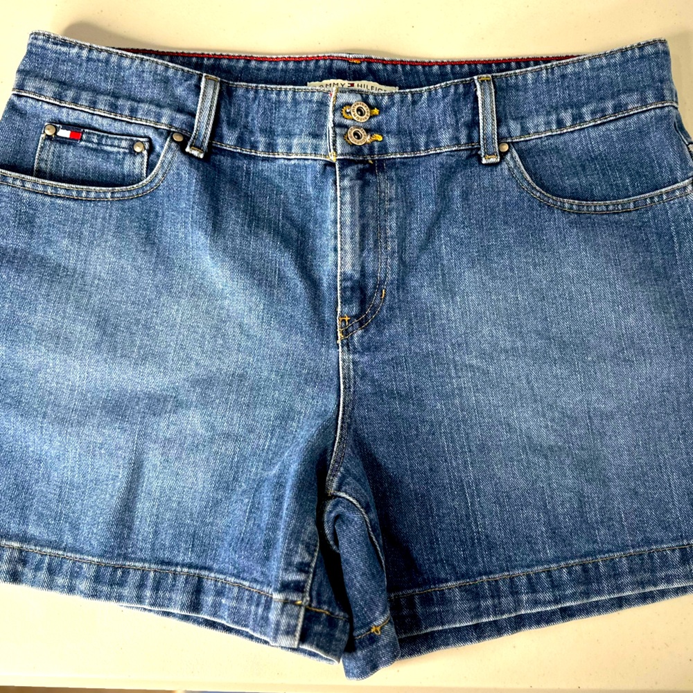 Vintage Y2K Tommy Hilfiger Jean Shorts Women 38” Waist